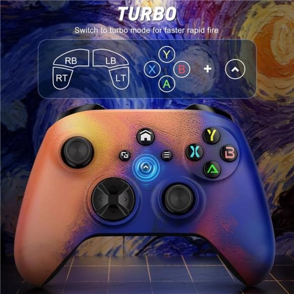 Wireless Controller, Built-in 4 Rumble Motor TURBO Function 3.5mm Headphone Jack - Picture 6 of 7